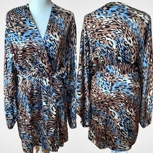 LA VIE EN ROSE Oversized Silk Robe Size S/M